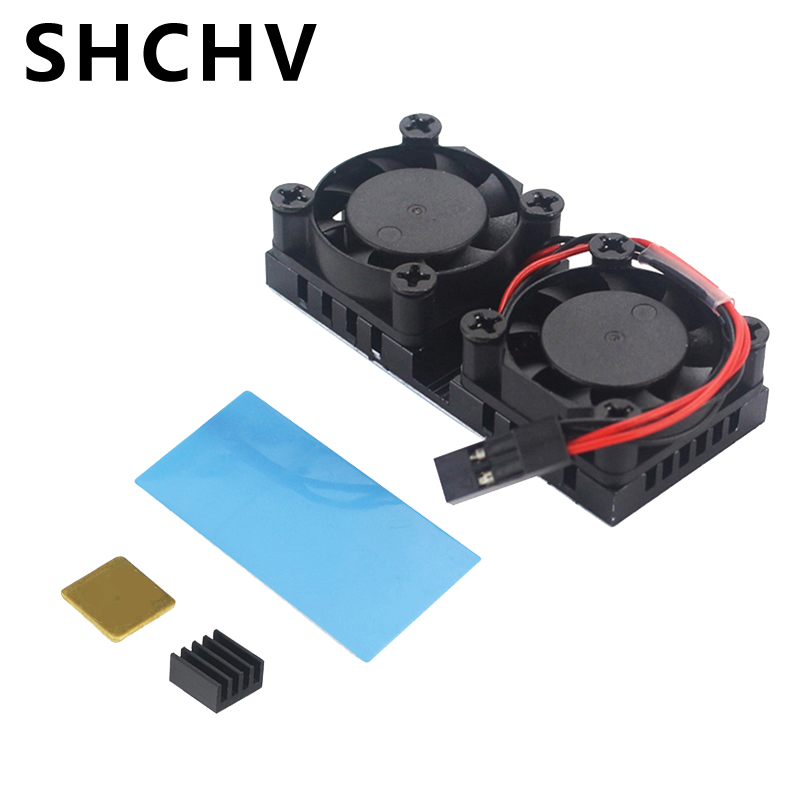 Raspberry Pi Water Cooling Kit - Raspberry Pi 4 Doppellüfter mit Kühlkörper-Kühlsystem,