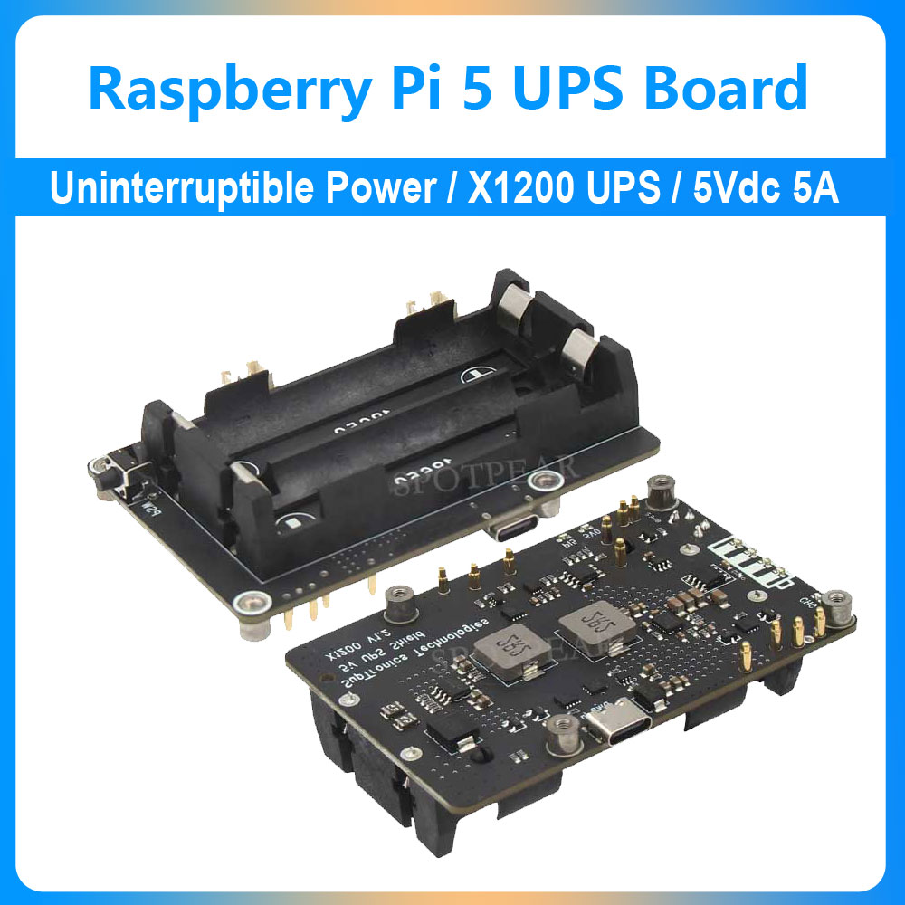 Raspberry Pi Uninterrupted Power Supply Ups 18650 - Raspberry Pi 5 UPS-Erweiterungsplatine Unterbrechungsfreie Stromversorgung