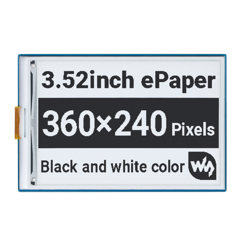 Raspberry Pi 4 8Gb Ram Kit - 3,5 Zoll E-Ink E-Paper Display HAT