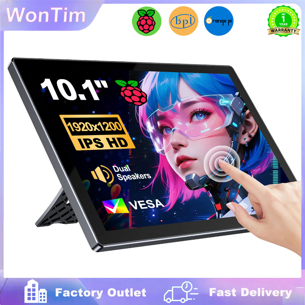 Raspberry Pi 10.1 Inch Capacitive Touch Screen Ips - 10,1 Zoll Raspberry Pi 5 4/3/B/B+/A+