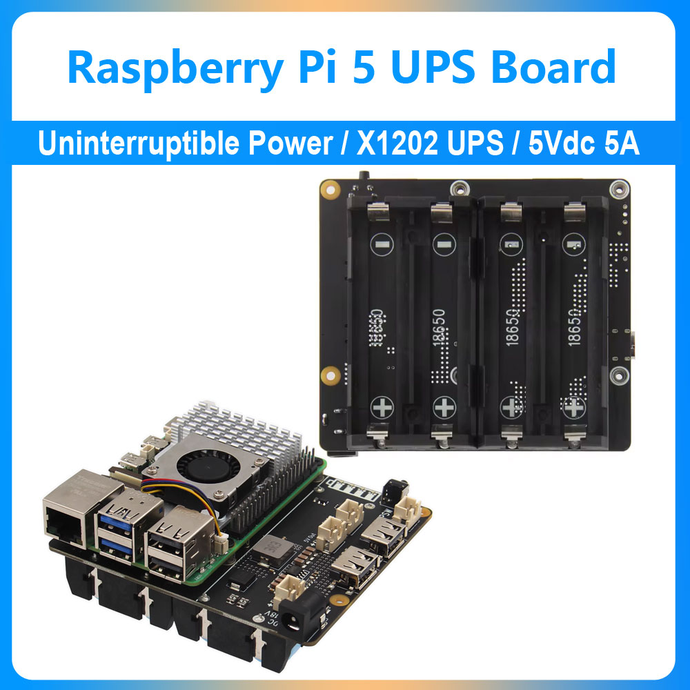 Raspberry Pi Uninterrupted Power Supply Ups 18650 - Raspberry Pi 5 UPS-Erweiterungsplatine Unterbrechungsfreie Stromversorgung