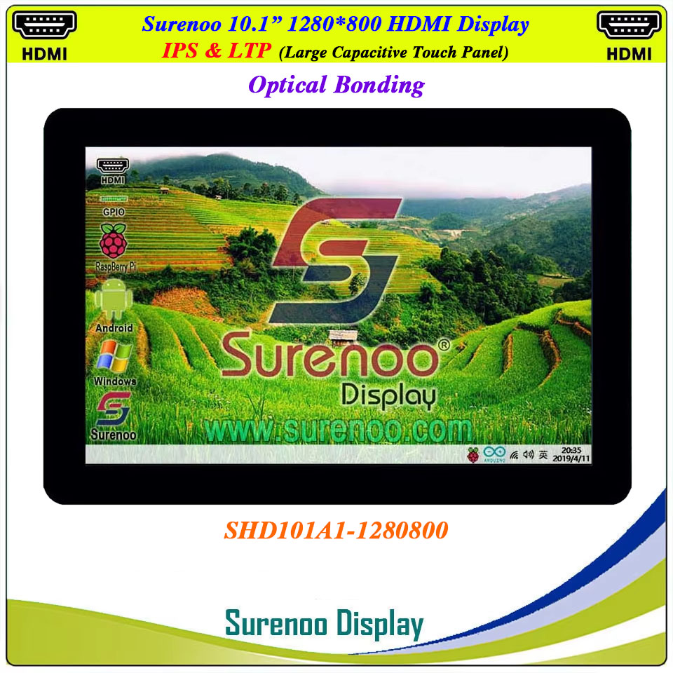 10,1 Zoll 1280*800 HDMI-kompat – Raspberry Pi 10.1 Inch Capacitive Touch Screen Ips Bewertung und Preis
