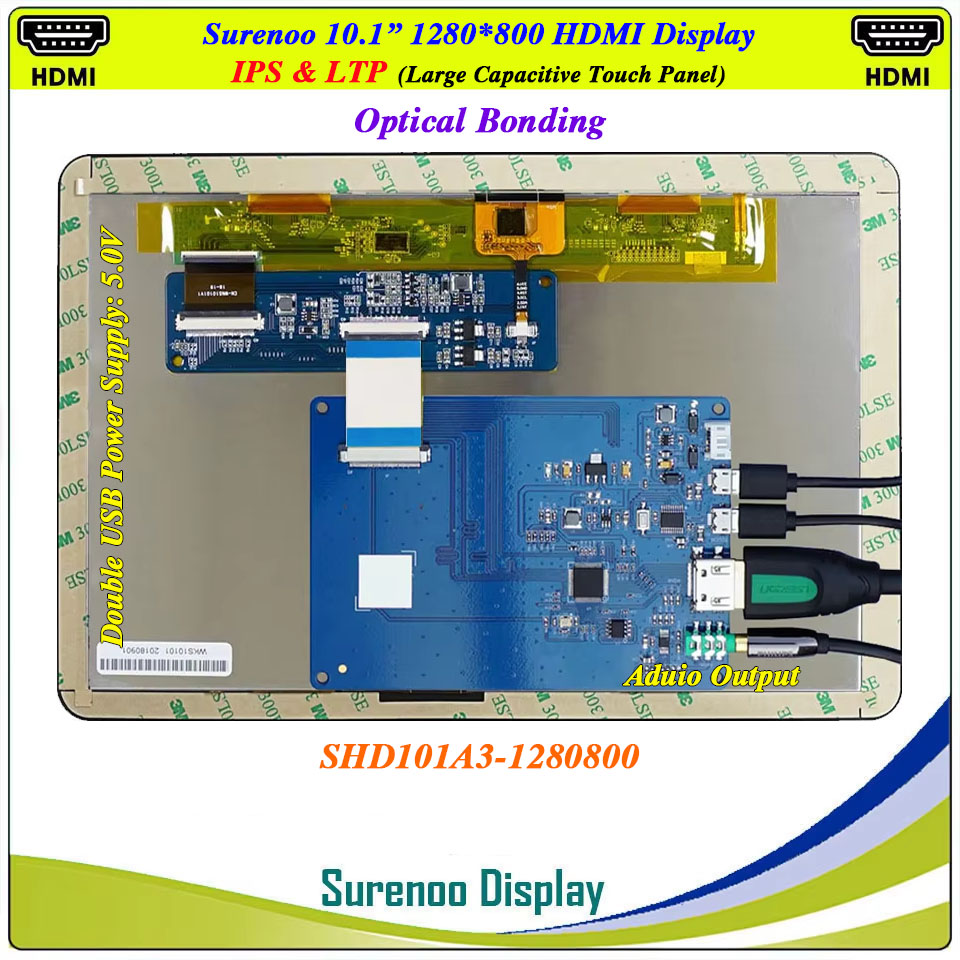 10,1 Zoll 1280*800 HDMI-kompat – Raspberry Pi 10.1 Inch Capacitive Touch Screen Ips Bewertung und Preis