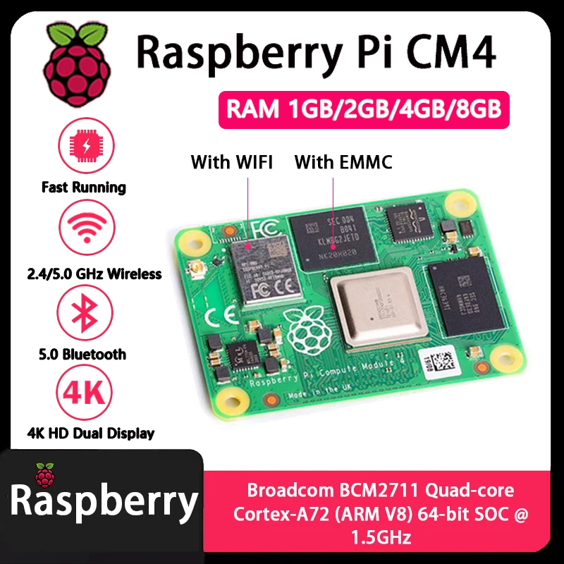 Raspberry Pi CM4 1 GB/2 GB/4 G – Raspberry Pi Compute Module 4 8Gb 32Gb Emmc Bewertung und Preis