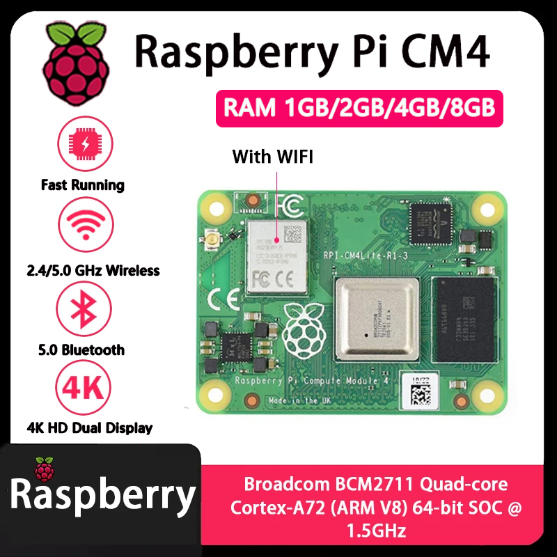 Raspberry Pi CM4 1 GB/2 GB/4 G – Raspberry Pi Compute Module 4 8Gb 32Gb Emmc Bewertung und Preis